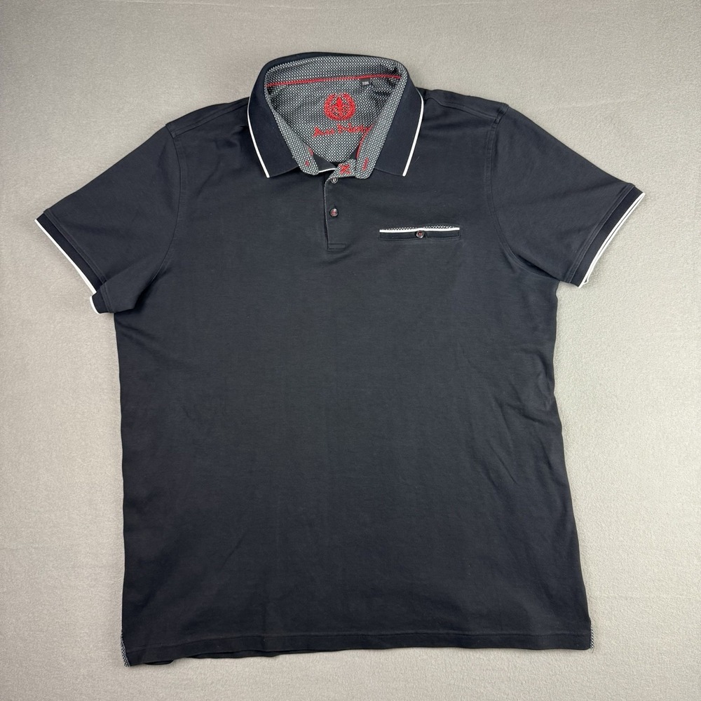 Au Noir‎ Polo Shirt Short Sleeve Size 7 / 3XL XXXL Black White